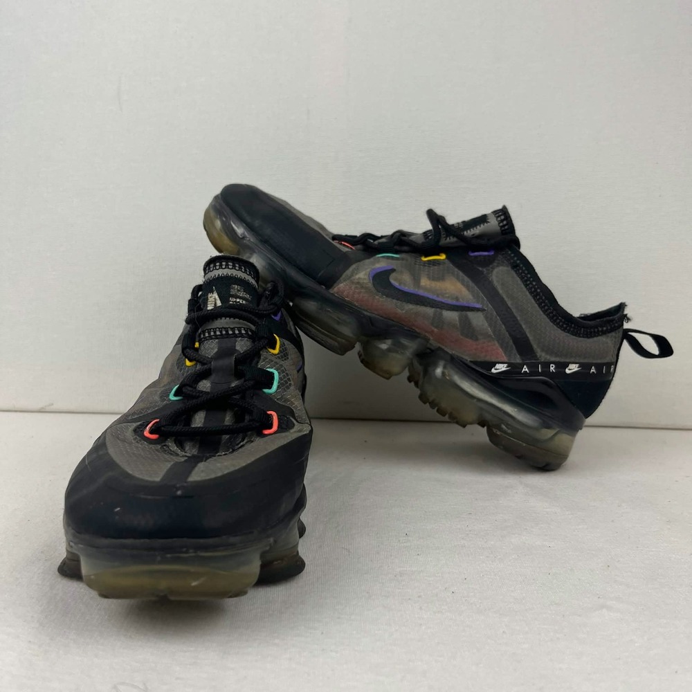 GUC Nike Air VaporMax 2019 GS Black Multi Sneakers Youth Size 4.5Y - Picture 4 of 11
